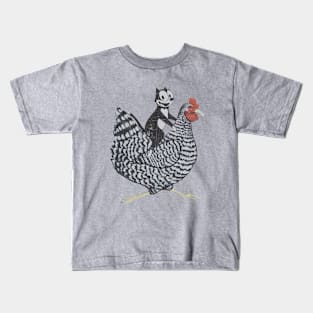 Vintage Black Cat on a Chicken Kids T-Shirt